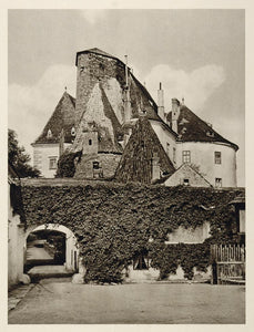 1928 Entrance Raabs Castle Medieval Fortress Austria - ORIGINAL GER1
