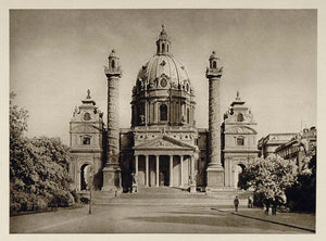1928 Karlskirche Baroque Cathedral Church Vienna Wien - ORIGINAL GER1