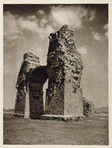 1928 Roman Building Ruins Petronell Carnuntum Austria - ORIGINAL GER1