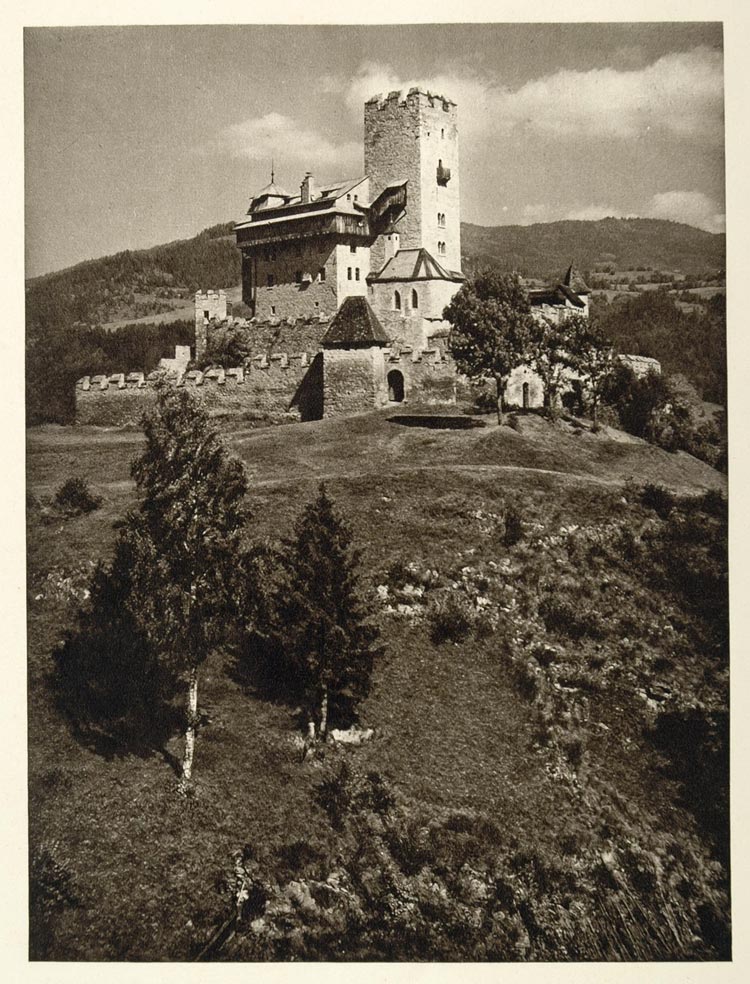 1928 Burg Geiersberg Castle Chateau Friesach Austria - ORIGINAL GER1