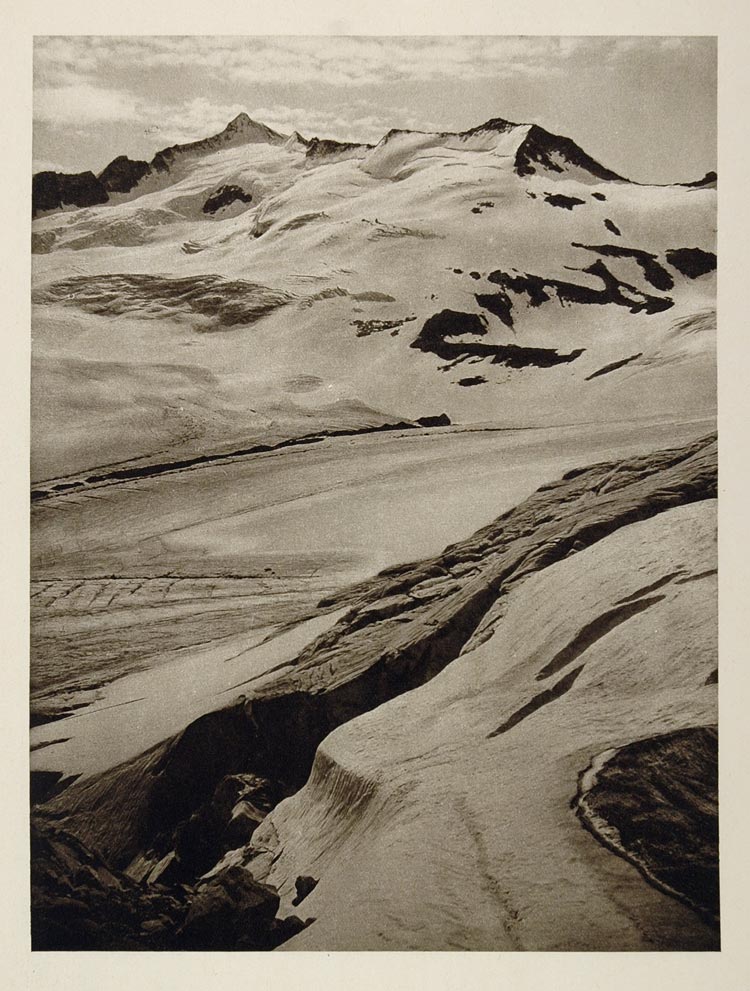 1928 Glacier Grossvenediger Austria Austrian Alps Peak - ORIGINAL GER1