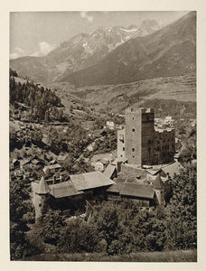 1928 Landeck Austria Austrian City Tyrol Photogravure - ORIGINAL GER1