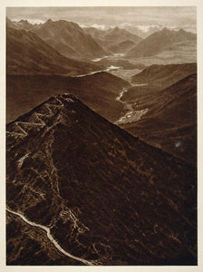 1925 Isar River Valley Martinskopf Bavaria Landscape - ORIGINAL GER2