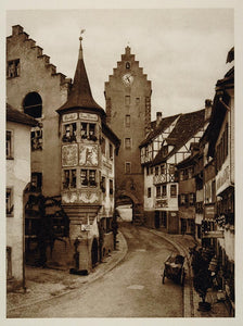 1925 High Gate Obertor Meersburg Germany Kurt Hielscher - ORIGINAL GER2