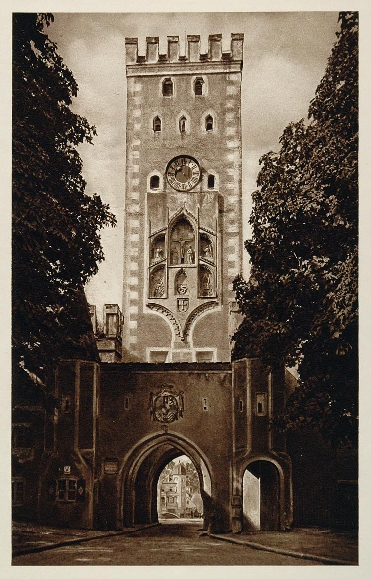 1925 Bayertor Bavarian Gate Landsberg am Lech Germany - ORIGINAL GER2