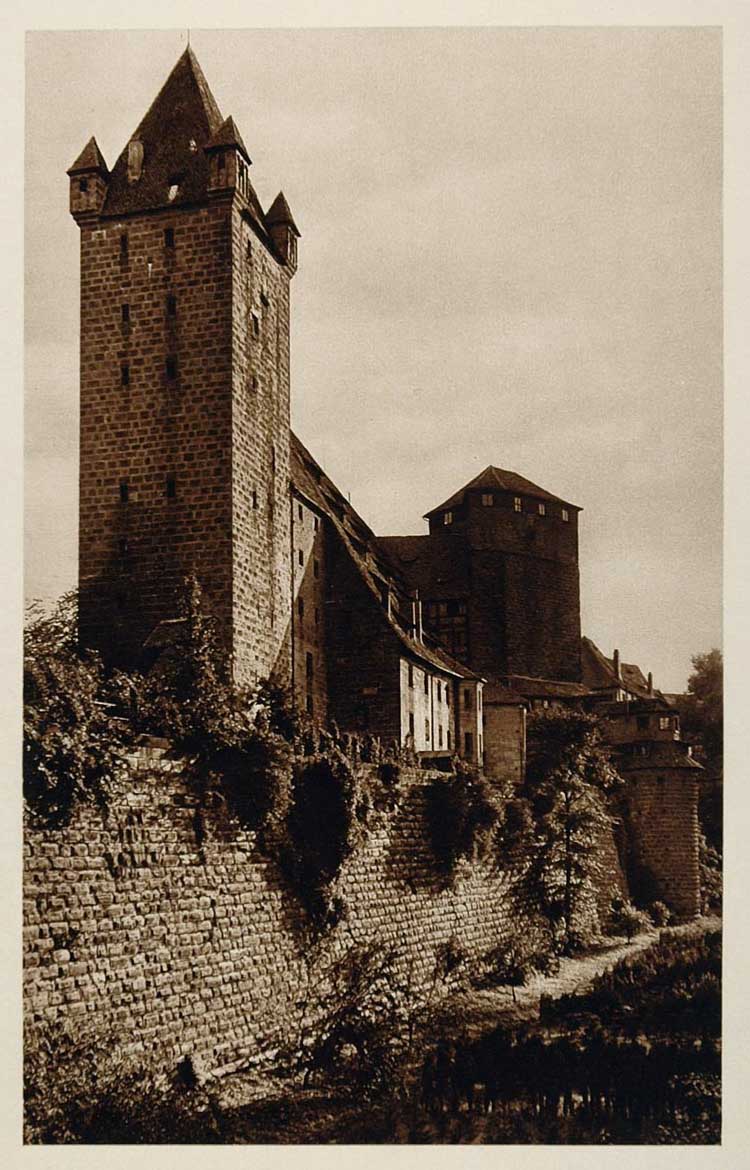 1925 Nuremberg Castle Germany Kurt Hielscher VERY NICE - ORIGINAL GER2