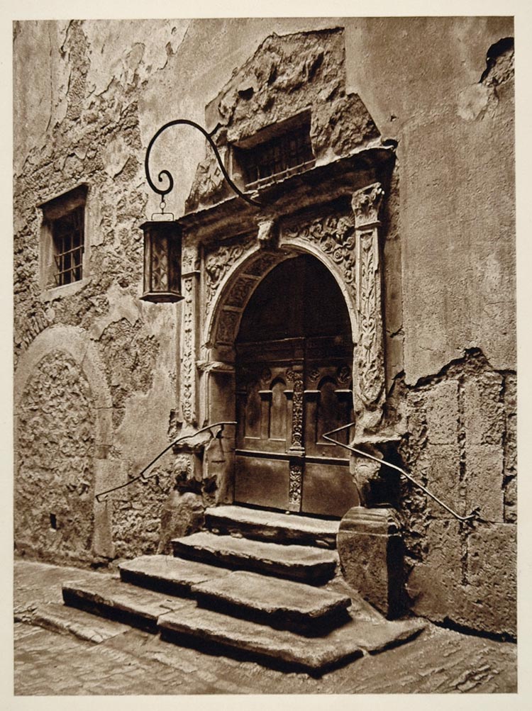 1925 Doorway Portal Rathaus Rothenburg ob der Tauber - ORIGINAL GER2
