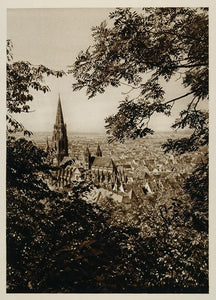 1925 Freiburg im Breisgau Baden Wurttemberg Germany - ORIGINAL PHOTOGRAVURE GER2