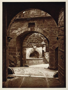 1925 Fortress Gateway Coburg Germany Kurt Hielscher - ORIGINAL PHOTOGRAVURE GER2