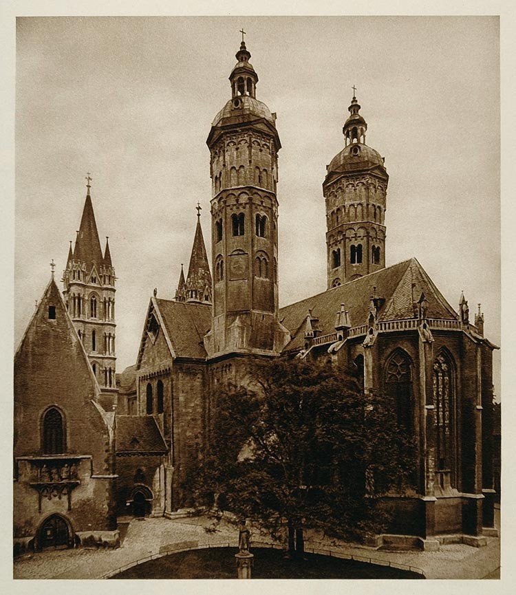 1925 St. Peter Paul Cathedral Dom Naumburg Germany - ORIGINAL PHOTOGRAVURE GER2