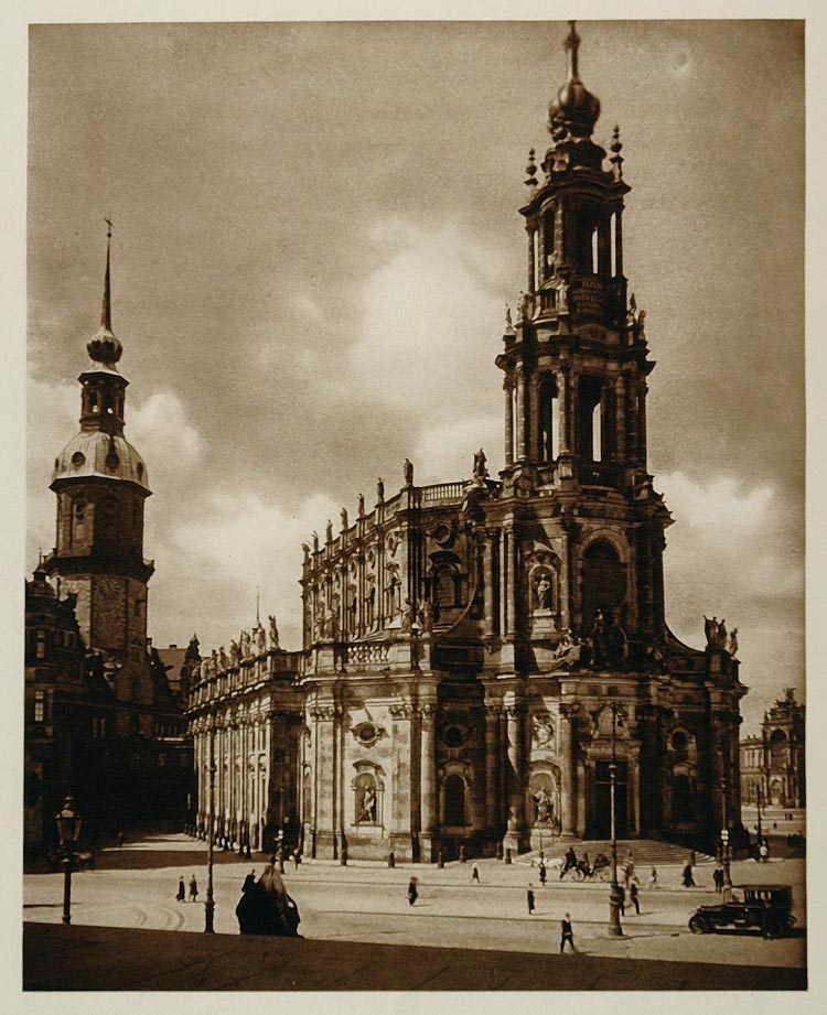 1925 Hofkirche Schloss Castle Altstadt Dresden Germany Pre-WWII Kurt GER2