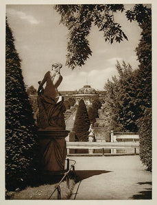 1925 Statue Gardens Schloss Sanssouci Palace Potsdam - ORIGINAL GER2