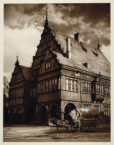1925 Rathaus Town Hall Paderborn Germany Architecture - ORIGINAL GER2