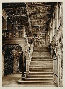 1925 Entrance Hall Rathaus Luneburg Lunenburg Germany - ORIGINAL GER2
