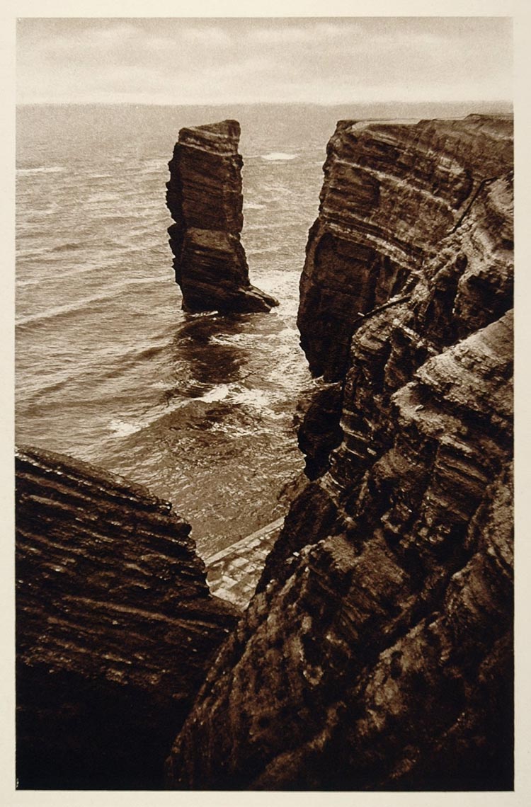 1925 Lange Anna Helgoland Heligoland Island Germany - ORIGINAL PHOTOGRAVURE GER2