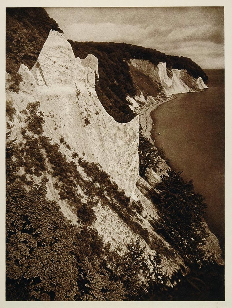 1925 Chalk Cliffs Sea Wissower Klinken Rugen Germany - ORIGINAL GER2