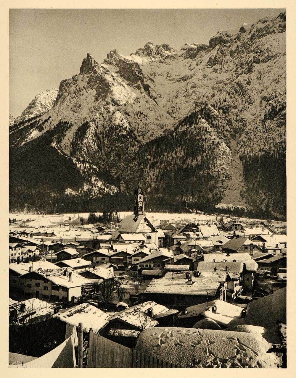 1934 Mittenwald Karwendel Mountain Range Germany Violin - ORIGINAL GER4