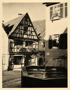 1934 Friedrich Schiller Birth House Marbach Germany - ORIGINAL PHOTOGRAVURE GER4