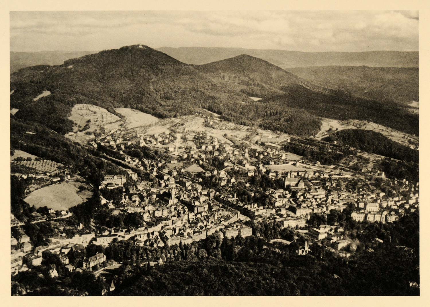 1934 Baden-Baden Germany Black Forest Spring Caracalla - ORIGINAL GER4