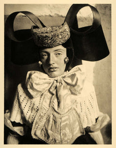 1934 Buckeburg Germany Gala Costume Outfit Saxony Woman - ORIGINAL GER4