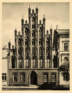 1934 Greifswald Gothic House Marketplace Germany Ryck - ORIGINAL GER4