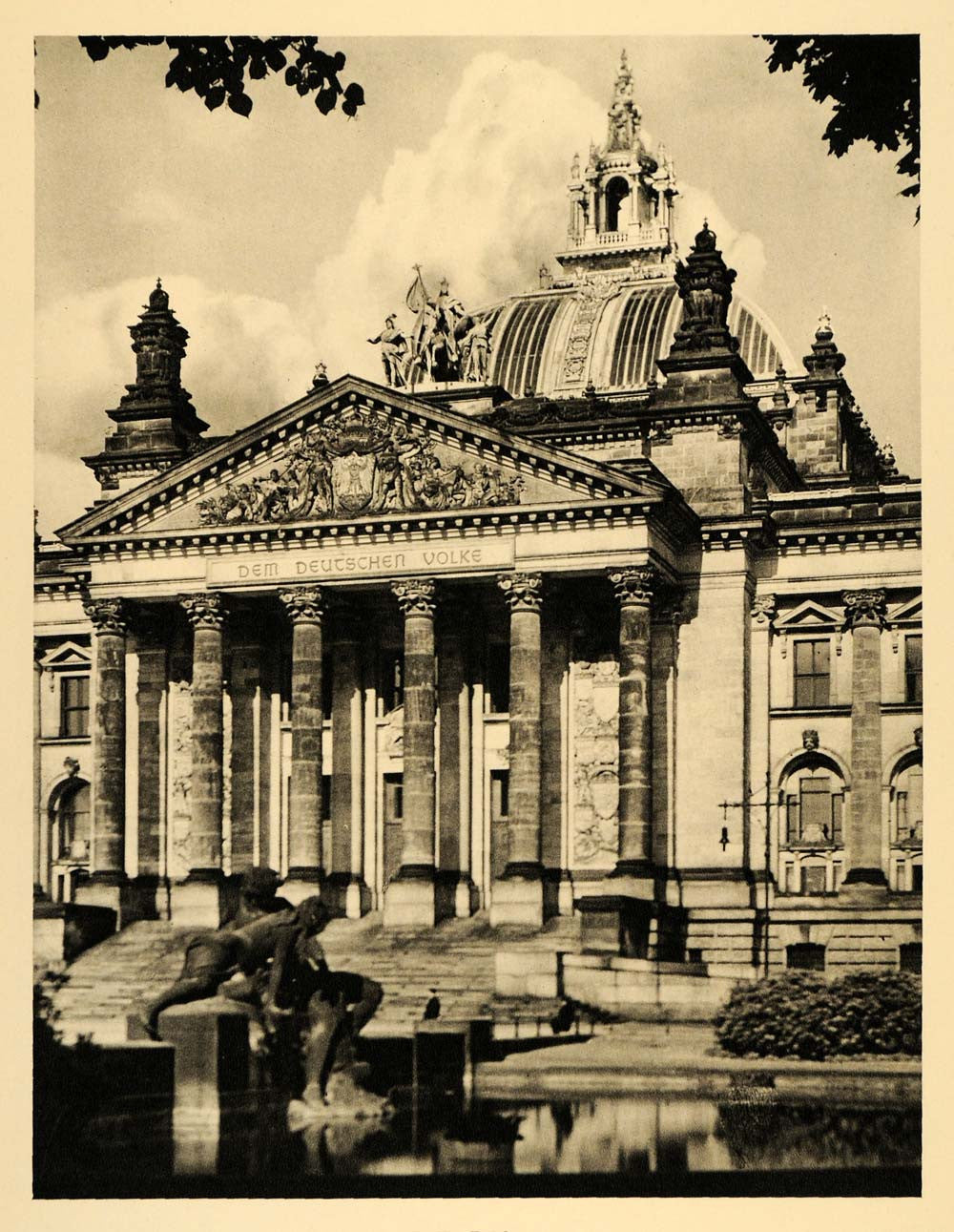 1934 Reichstag Berlin Parliament Norman Foster Weimar - ORIGINAL GER4 - Period Paper
