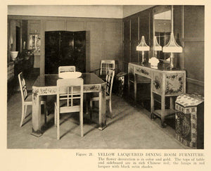 1918 Photograph Dining Room Furniture Flower Decoration - ORIGINAL GF1