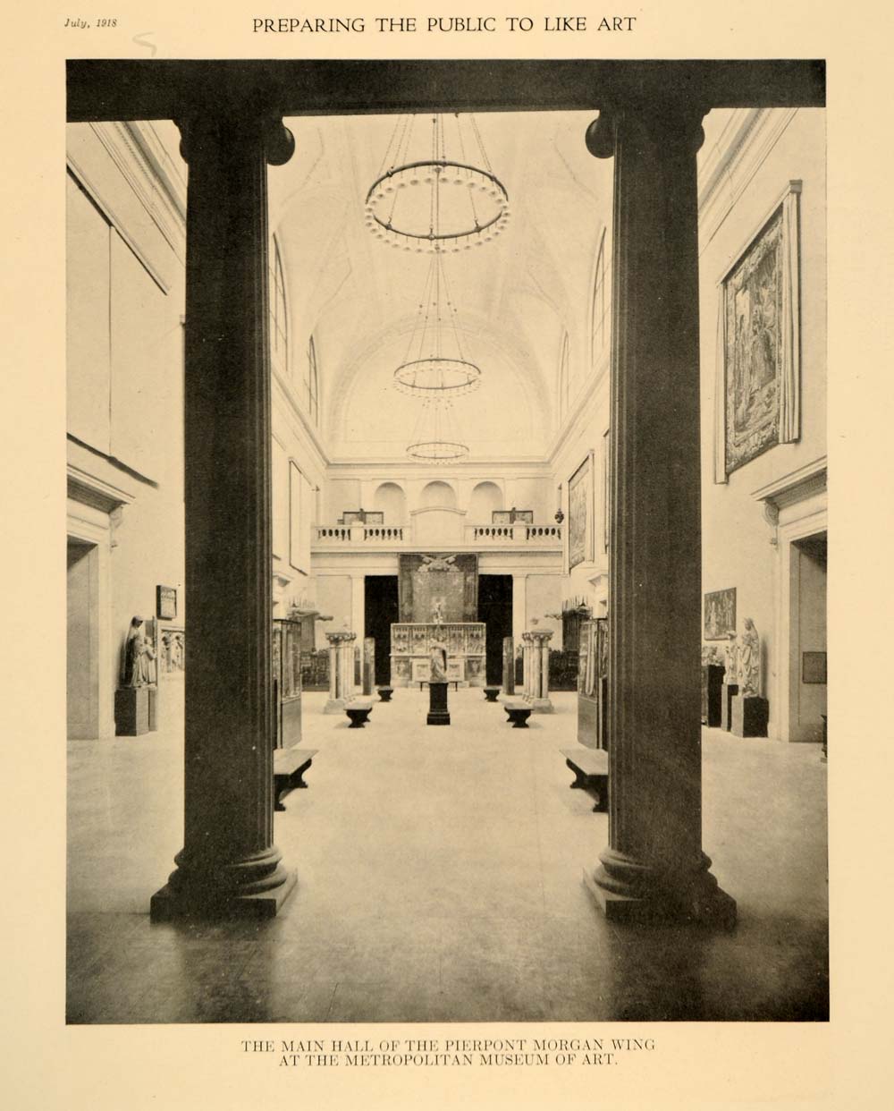 1918 Photograph Pierpont Morgan Metropolitan Museum - ORIGINAL PHOTOGRAVURE GF1