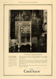1920 Ad Cheney Talking Machines Furniture Music Phono - ORIGINAL ADVERTISING GF1