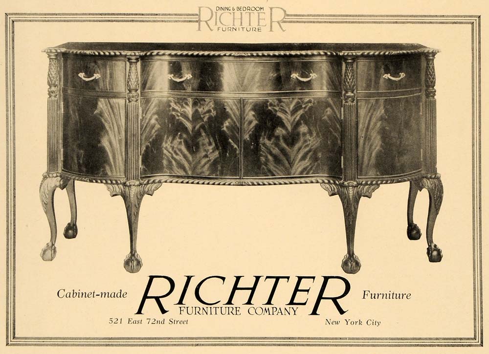 1920 Ad Richter Furniture Cabinet Made New York Bedroom - ORIGINAL GF1