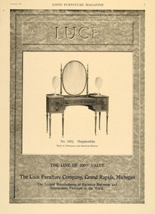 1920 Ad Luce Furniture Hepplewhite Grand Rapids Vanity - ORIGINAL GF1