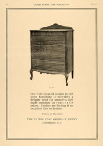1918 Ad Empire Case Good Wood Bedroom Dresser Furniture - ORIGINAL GF1