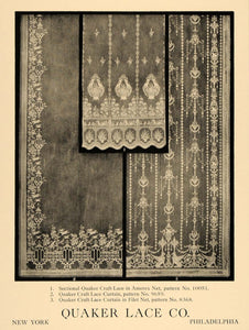 1919 Ad Quaker Lace Craft Patterns Linens Home Decor - ORIGINAL ADVERTISING GF1