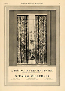 1919 Ad Stead Miller Drapery Curtain Tapestry Fabrics - ORIGINAL ADVERTISING GF1