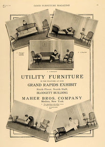 1919 Ad Maher Utility Daybed Blodgett Building Exhibit - ORIGINAL GF1