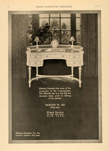 1918 Ad Ebbecke Furniture Morton W Lee Vanity Desk Deco - ORIGINAL GF1