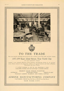 1918 Ad Aimone Manufacturing Company Furniture Showroom - ORIGINAL GF1