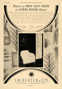 1930 Ad S. M. Hexter Gay Note Living Room Sol Decor - ORIGINAL ADVERTISING GF2