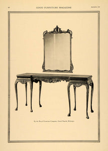 1919 Ad Royal Furniture Table Mirror Grand Rapids Mich. - ORIGINAL GF2
