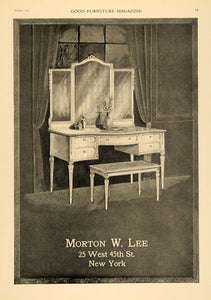1918 Ad Morton W. Lee Dresser Table Bedroom New York - ORIGINAL ADVERTISING GF2