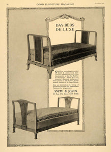 1919 Ad Smith Jones De Luxe Upholstery Day Bed New York - ORIGINAL GF2