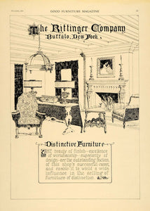 1919 Ad Rittinger Salon Furniture Artist J. R. Vennell - ORIGINAL GF2
