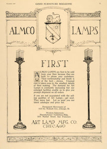 1919 Ad Art Lamp Manufacturing Almco Lighting Fixtures - ORIGINAL GF2