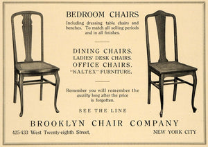 1919 Ad Brooklyn Kaltex Chairs Bedroom Desk New York - ORIGINAL ADVERTISING GF2