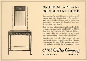 1918 Ad J. W. Gillis Oriental Art Occidental Home Decor - ORIGINAL GF2