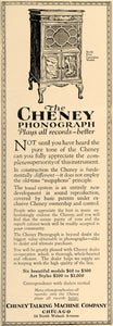 1918 Ad Cheney Phonograph Style 5 Georgian Model IL - ORIGINAL ADVERTISING GF2