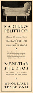 1919 Ad Radillo-Pelitti Reproductions French Italian - ORIGINAL ADVERTISING GF2