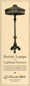 1919 Ad F J Newcomb Manufacturing Period Lamps Decor - ORIGINAL ADVERTISING GF2