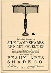 1918 Ad Beaux Arts Shade Co. Silk Lamp Home Decoration - ORIGINAL GF2