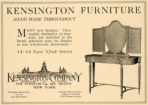 1918 Ad Kensington Furniture Dressing Table Home Decor - ORIGINAL GF2